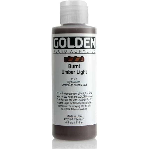 Golden Fluid Acrylic 118ml Burnt Umber Light