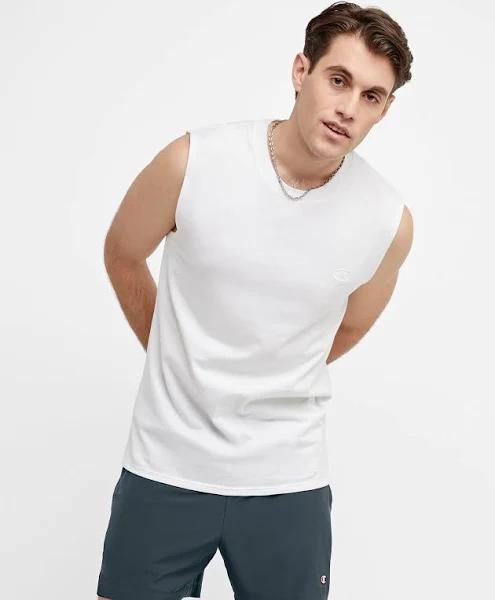 Champion Men's Classic Jersey Muscle Tee T0222 White