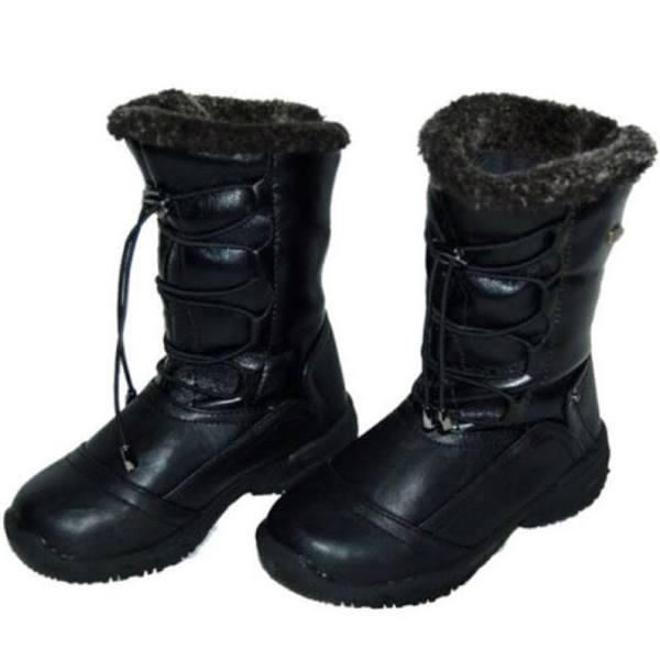 XTM Princess Black Girl's Après Snow Ski Winter Boots Size EUR 25-26