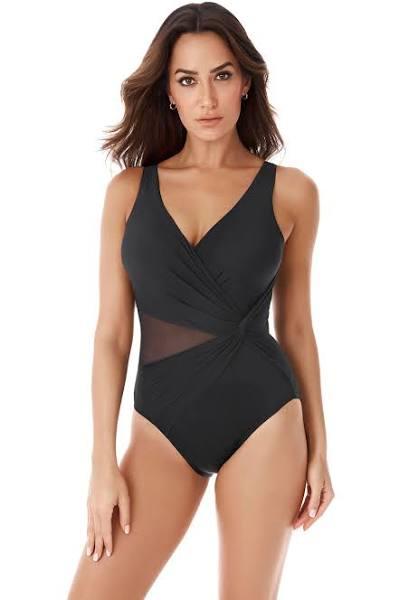 Miraclesuit Swim Illusionists Circe Knot Detail Shaping Swimsuit in Black 12