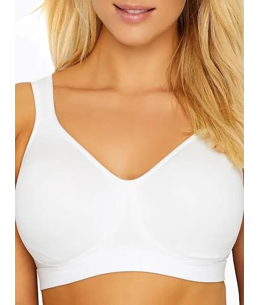 Playtex Us474c 18 Hour Cotton Stretch Ultimate Lift Support Wirefree Bra - White Cotton, 36DD