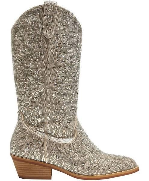 Ravella Parton Western Boots in Soft Gold Rhinestone Gold 5