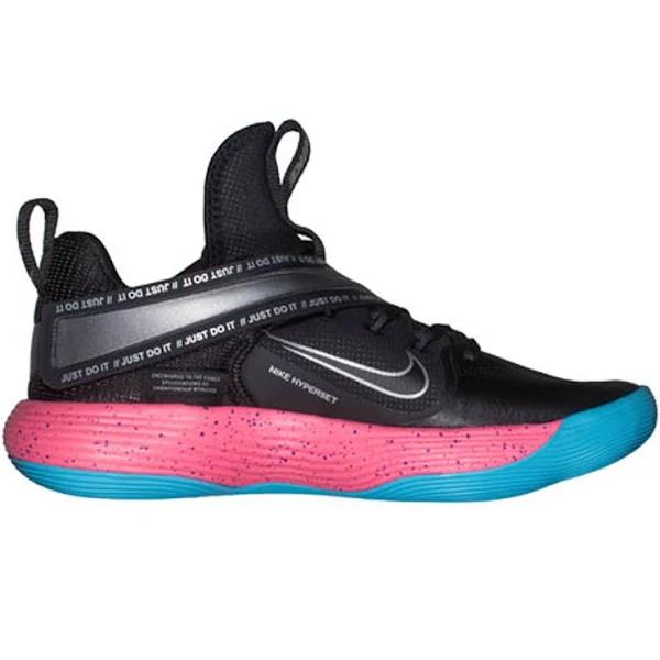 Nike Zoom React Hyperset Womens Netball Shoes Black/Pink US 7.5