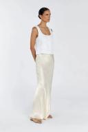 Charli Satin Maxi Skirt in Cream Size 10 by DISSH