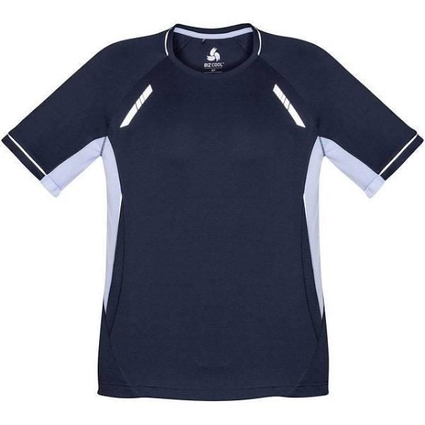 Biz Collection T701MS Renegade Mens Tee L / Navy/White/Silver