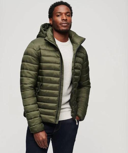 Superdry Hooded Fuji Sport Padded Jacket | Dark Moss Green