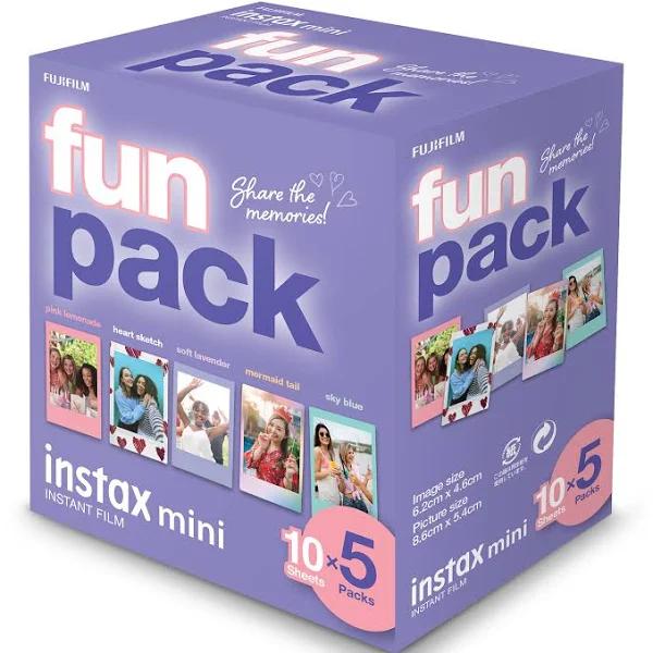 Fujifilm Instax Mini Film Fun Pack 50 Pack