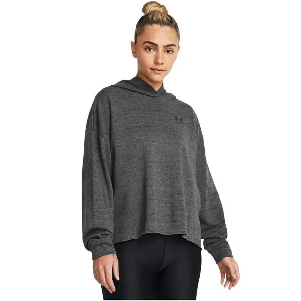 Under Armour Womens Rival Terry Oversized Pullover Hoodie Grey XS