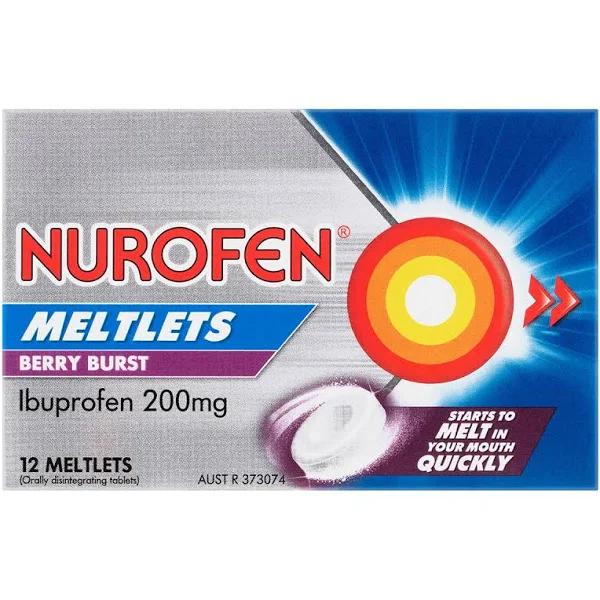 Nurofen 12 Meltlets - Berry Burst