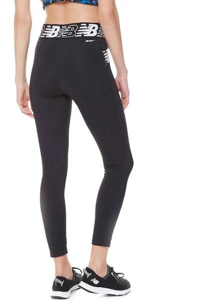 New Balance Womens Relentless Crossover High Rise 7/8 Tights Black XS