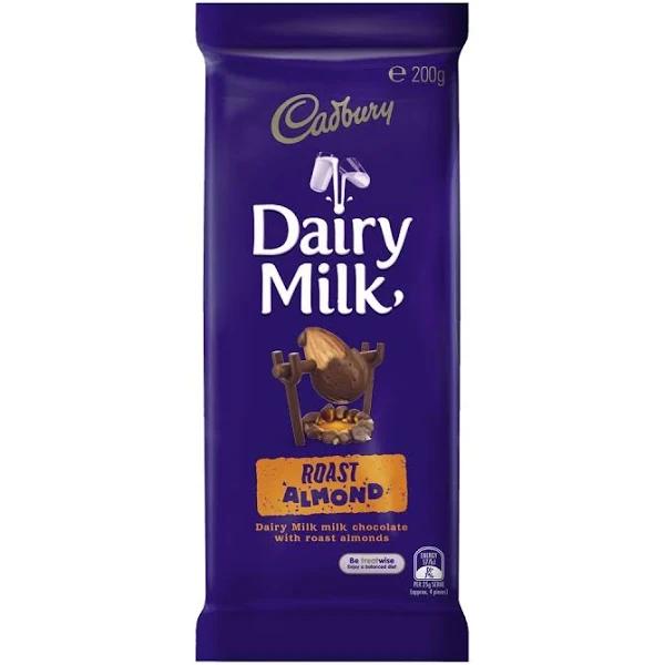 Cadbury Dairy Milk Chocolate Roast almond 200g Block