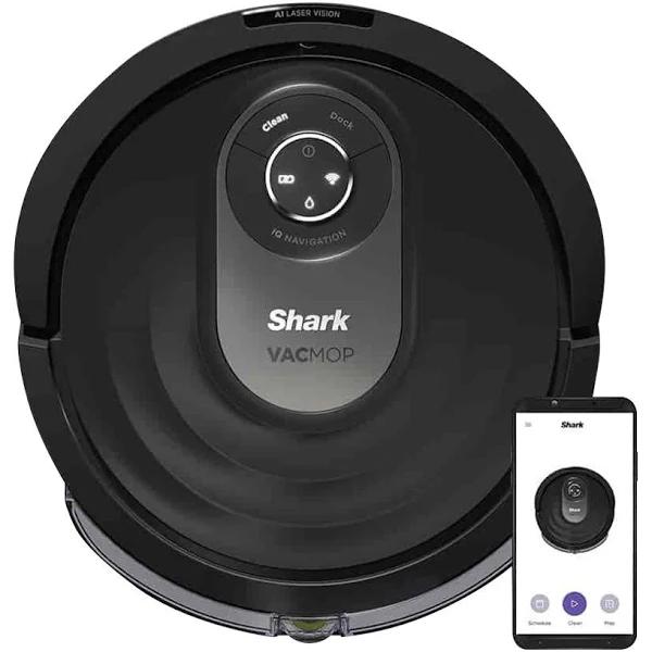 Shark - AI Robot Vacmop Pro Rv2001wd Wi-Fi Connected Robot Vacuum Mop with Self-Cleaning Brushroll - Black - Rv2001wd - 622356564847