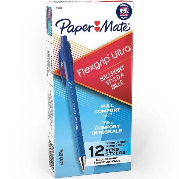 Papermate Flexgrip Ultra Retractable Ballpoint Pen 1.0mm Blue