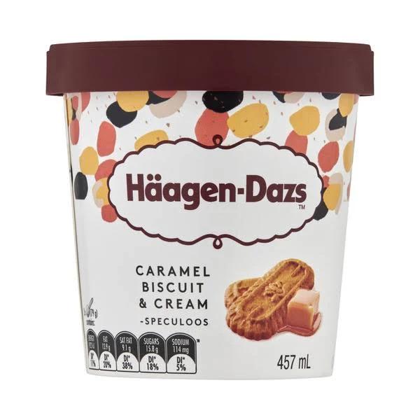 Haagen Dazs Caramel Biscuit & Cream Ice Cream Tub 457ml