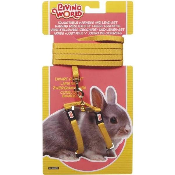 Living World Dwarf Rabbit Harness/Lead Set - Yellow