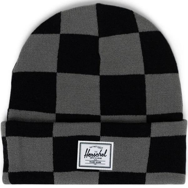 Herschel Supply Co Elmer Beanie in Black and Grey Check