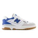 New Balance 550 Sneakers with Suede Toe in White and Blue