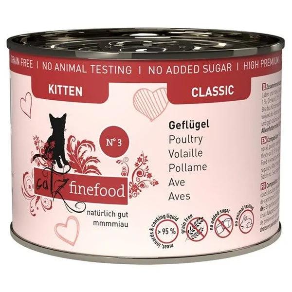 Catz Finefood Cat Wet Food 200g Kitten No.3 Poultry