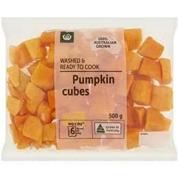 Woolworths Washed & Ready to Cook Pumpkin Cubes 500g