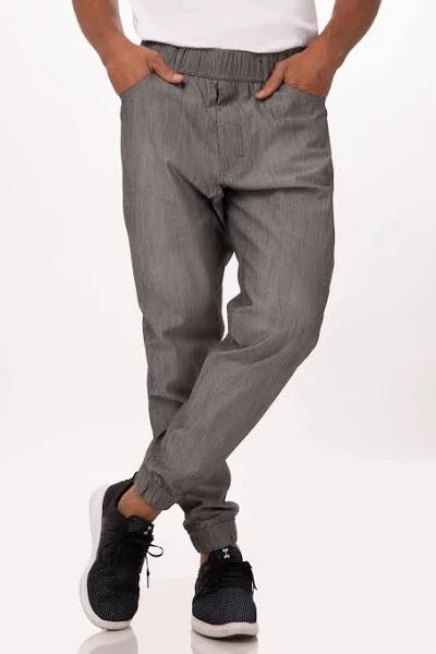 Chef Works Mens Jogger 257 Chef Pants Chefs Pants - Black