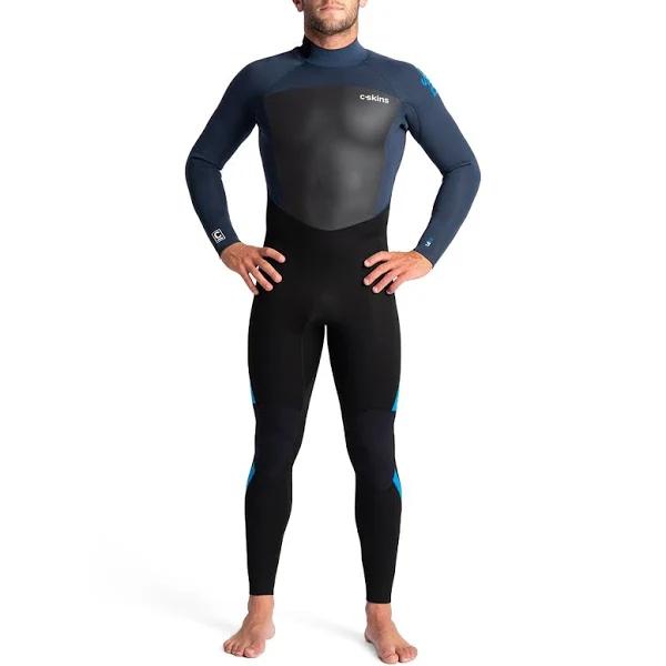 C-Skins Legend 3/2mm Back Zip Wetsuit - Black, Bluestone & Cyan