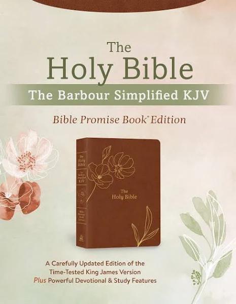 The Holy Bible: The Barbour Simplified KJV Bible Promise Book Edition [Chestnut Floral]