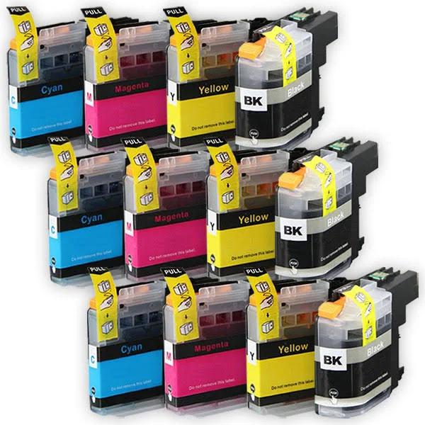 Compatible 12 x MFCJ4620DW Ink - Brother MFC-J4620DW Inkjet Cartridges [3BK,3C,3M,3Y] - LC-237XLBK LC-235XLC LC-235XLM LC-235XLY