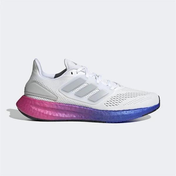 Adidas Pureboost 22 Shoes White / Grey / Lucid Blue 9.5 - Men Running Running Shoes,Trainers