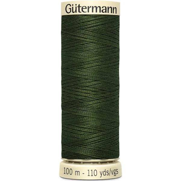 Gutermann Sew-All Thread 100m #597 Ultra Dark Khaki Green, 100% Polyester