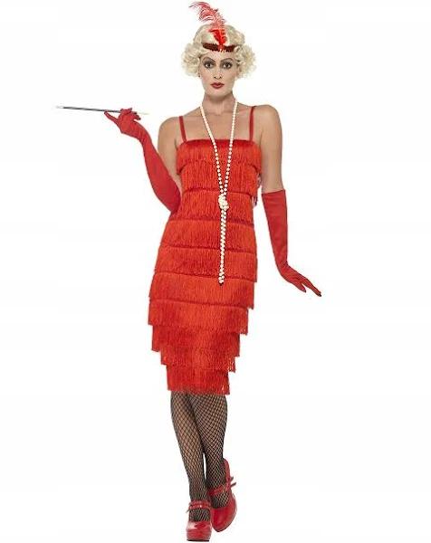 Long Red Flapper Costume