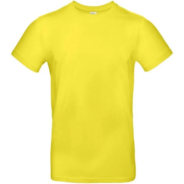 B&C Mens #E190 Tee Solar Yellow XL Cotton Mens Tee