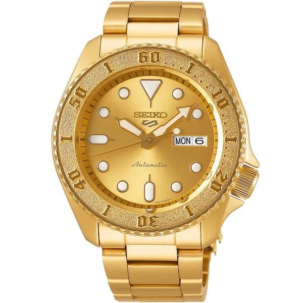 Seiko 5 Sports Gold Watch SRPE74K