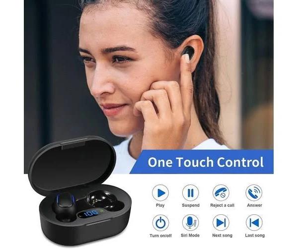 Wireless Earbuds Bluetooth 5.0,Headphones with LED Display Case Wireless Bluetooth Earphones,3D Stereo Audio Touch Control In-ear Headset w/Mic,