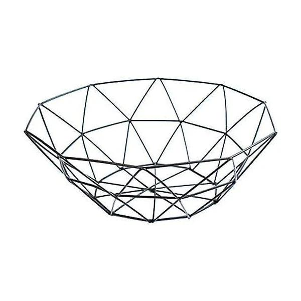 HOD Creative Geometric Metal Black Fruit Bowl - Large