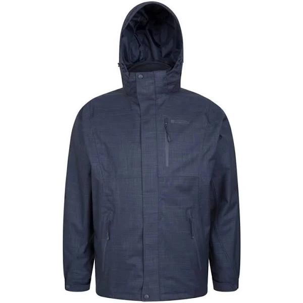 Mountain Warehouse Mens Bracken Melange 3 in 1 Jacket Blue XXS