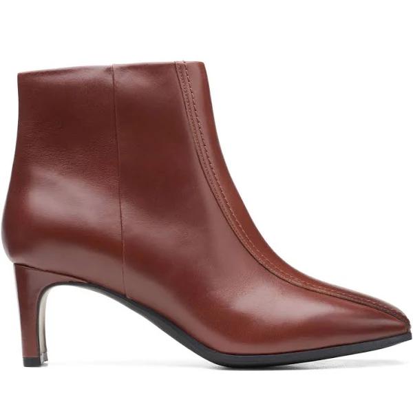 Clarks - Women's Brown Heeled Ankle Boots - Seren55 Top - Size One Size, 8 at The Iconic