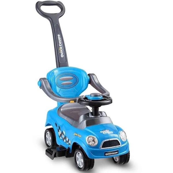 Costway Ride On Push Car Easy Wheel Quick Coupe Foot-to-Floor Stroller w/Storage Box Slide Walk Electric Toys Blue