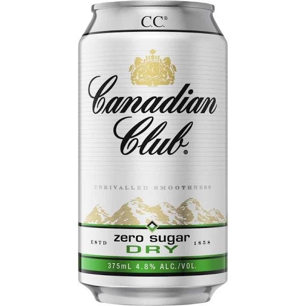 Canadian Club Zero Sugar Dry 375ml Can