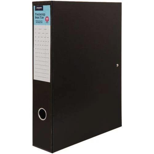 J.Burrows Foolscap Box File Black