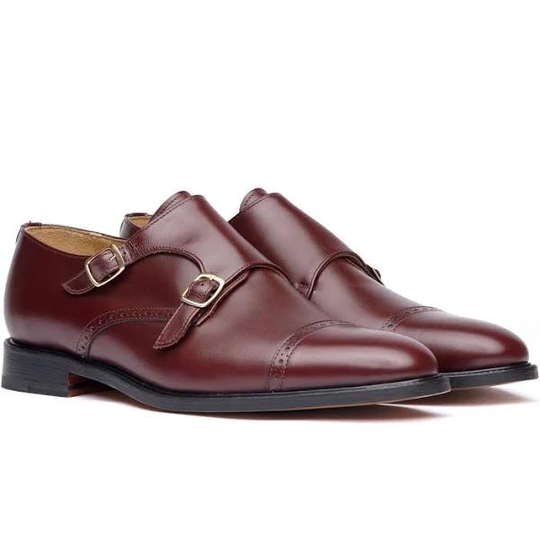 Double Monk Shoes | Sparrods & Co Burgundy / EU 42