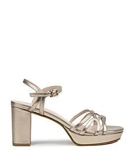 David Jones Edward Meller Riva80 Multistrap Platform Sandal in Rosegold, Size 41 EU