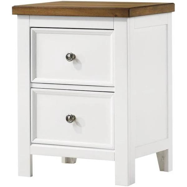 Monroe Two Drawer Bedside Table