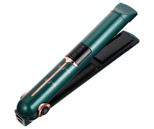 Wireless Hair Straightener Curler Straightening Curling Iron For Women (Green)