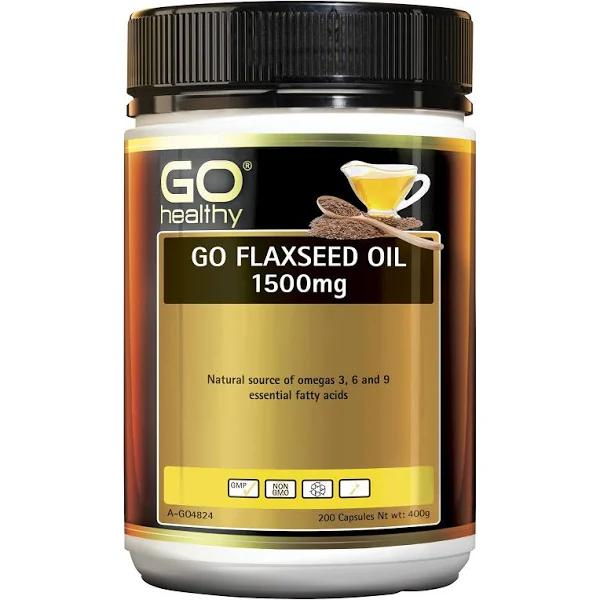 Go Healthy Flaxseed Oil 1500mg 200 Capsules