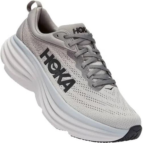 Mens Hoka Bondi 8 (2E Wide), Sharkskin / Harbor Mist / 10.5