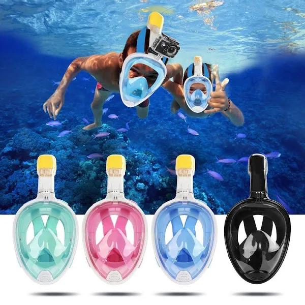 Swimming Diving Breath Full Face Mask Surface Snorkel Scuba For Gopro