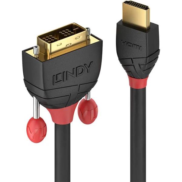 Lindy 5m HDMI-DVI-D Cable Black Line