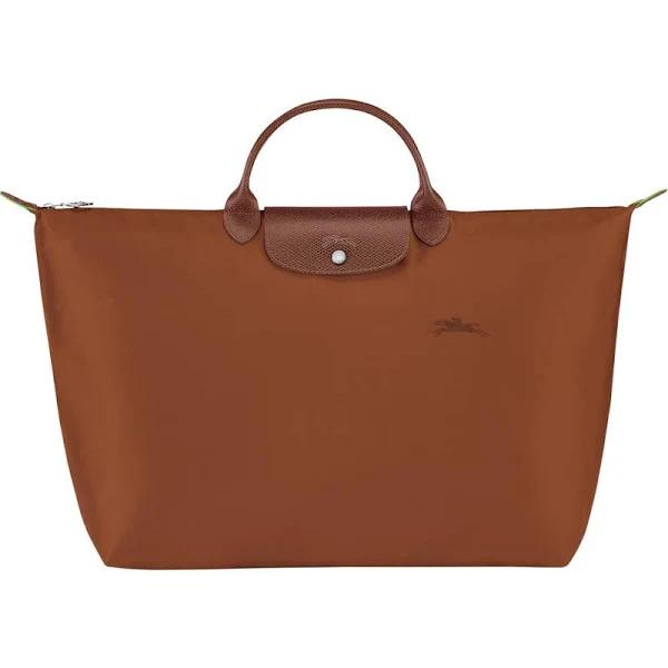 Longchamp Large Le Pliage Recycled Travel Bag Cognac