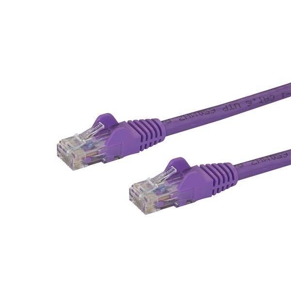 StarTech 0.5m Purple Cat6 Ethernet Patch Cable - Snagless