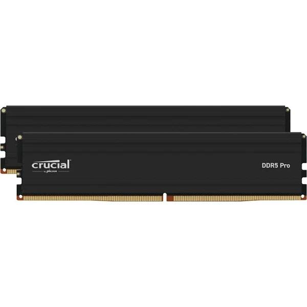 Crucial Pro 48GB (2x24GB) DDR5 UDIMM 5600MHz CL46 Black Heat Spreaders Desktop PC Gaming Memory